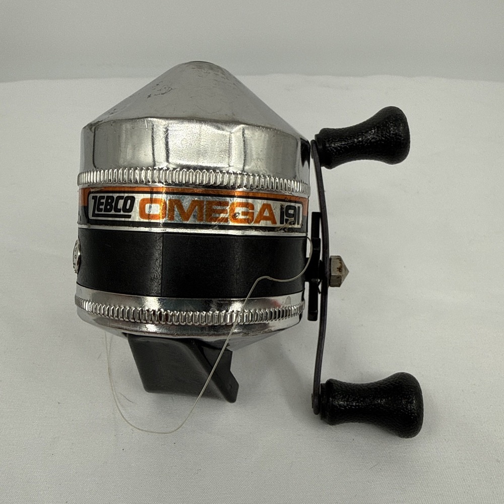 Vintage Zebco Omega 191 Ball Bearing Spin Cast Reel Made In‎ USA C2